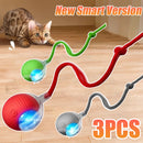 Novo gato bola interativa brinquedo bola de rolamento automático falso cauda recarregável inteligente animal de estimação brinquedo elétrico cão gato treinamento imitar mouse