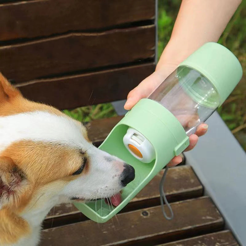 Garrafa de água portátil para cães e gatos, com armazenamento de alimentos e recipiente de água para filhotes, animais de estimação, tigela alimentadora para viagem ao ar livre, suprimentos para animais de estimação