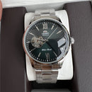 Orient Double Lion Classic Watch Series Remodelado Segunda Mão Relógio Mecânico Automático de Pele Oco Masculino