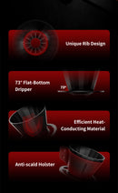 Gotejador de meteorito MHW-3BOMBER, gotejador de alumínio para cafeteira, para 1-2 copos, capa de couro, papel de filtro de bolo