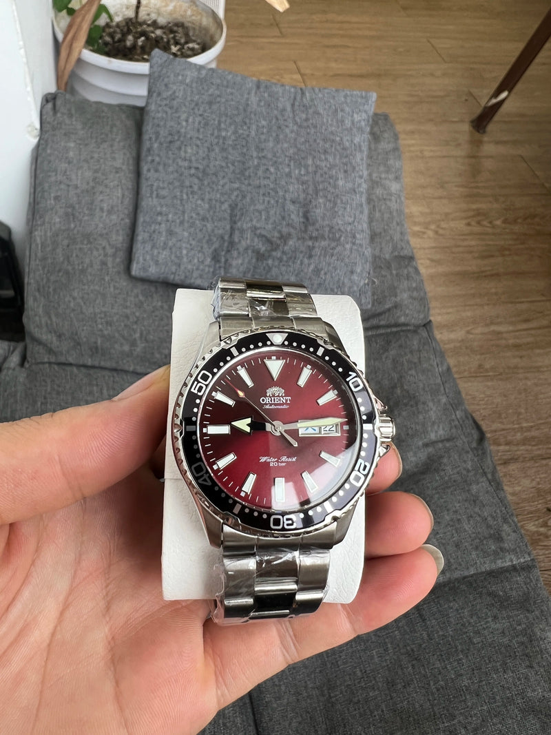 Orient relógio homem remodelar japonês relógios mecânicos automáticos à prova dwaterproof água luminosa esporte relógio de aço inoxidável masculino 1:1