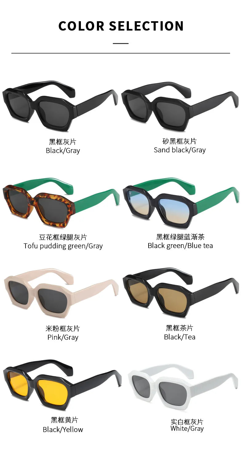 Moda quadrada óculos de sol nova mulher marca luxo pequeno retângulo óculos de sol feminino gradiente uv400 óculos de sol