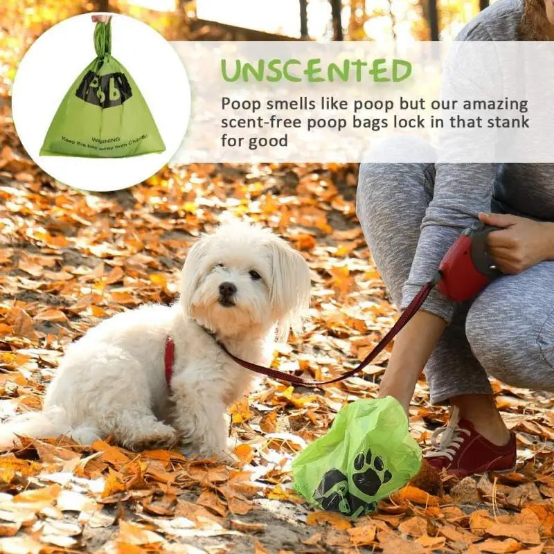 Saco de cocô de cachorro biodegradável saco de lixo para animais de estimação sacos de cocô de cachorro dispensador de saco de cocô de cachorro suprimentos de limpeza de cães produtos para cães presente