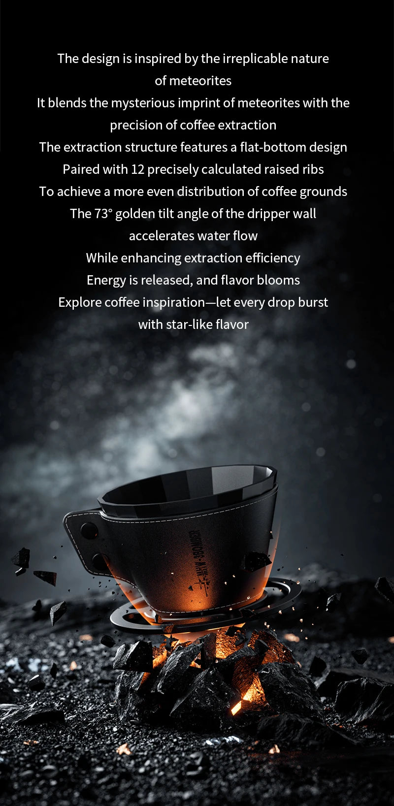 Gotejador de meteorito MHW-3BOMBER, gotejador de alumínio para cafeteira, para 1-2 copos, capa de couro, papel de filtro de bolo
