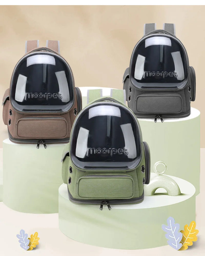 Bolsa transparente para transportar gatos, mochila de viagem ao ar livre para gatos, cães pequenos, respirável, bolsa de transporte para gatos, suprimentos para animais de estimação