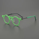 Óculos redondos de titânio ultraleve, armação de personalidade para homens e mulheres, óculos ópticos de miopia, marca de luxo, óculos de prescrição