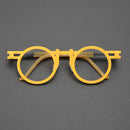 Óculos redondos de titânio ultraleve, armação de personalidade para homens e mulheres, óculos ópticos de miopia, marca de luxo, óculos de prescrição