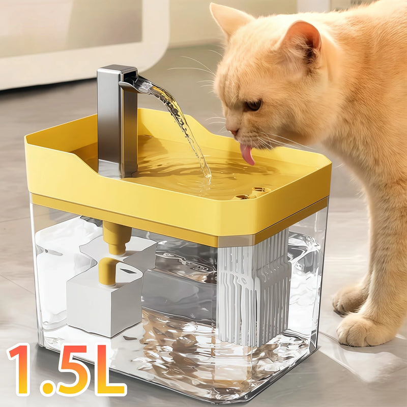 Dispensador de água automático para gatos, dispensador de fonte potável para circulação de água, tigela de água removível com filtro de bomba silencioso