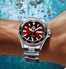 Orient duplo leão relógio mecânico totalmente automático masculino verde água fantasma relógio de mergulho masculino original importado 1:1