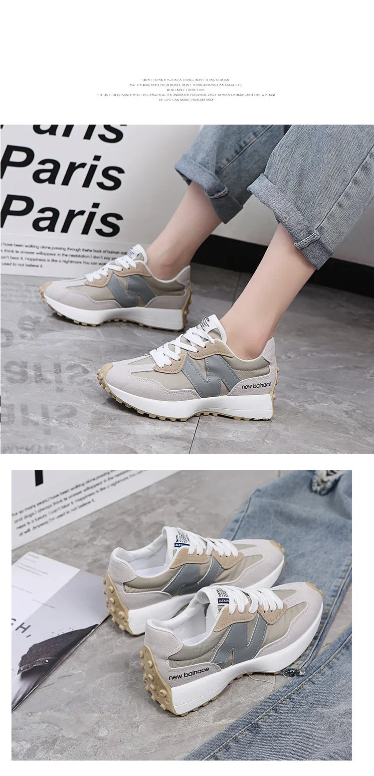 Novo estilo zugu sapatos femininosinspopular pai de sola grossa tênis2025 verão respirável temporada confortável tênis