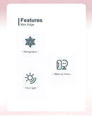 Mini geladeira de maquiagem 4l com espelho de luz led, geladeira portátil de armazenamento de cosméticos, refrigerador fresco para casa, carro, uso duplo