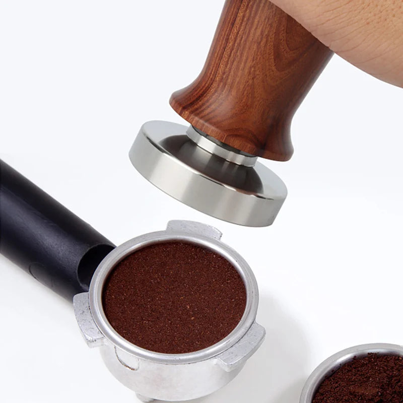 Tamper de café primavera espresso calcadeira 51mm 53mm 58mm calcadores de café e agitador de café calcadores de aço inoxidável acessórios de café