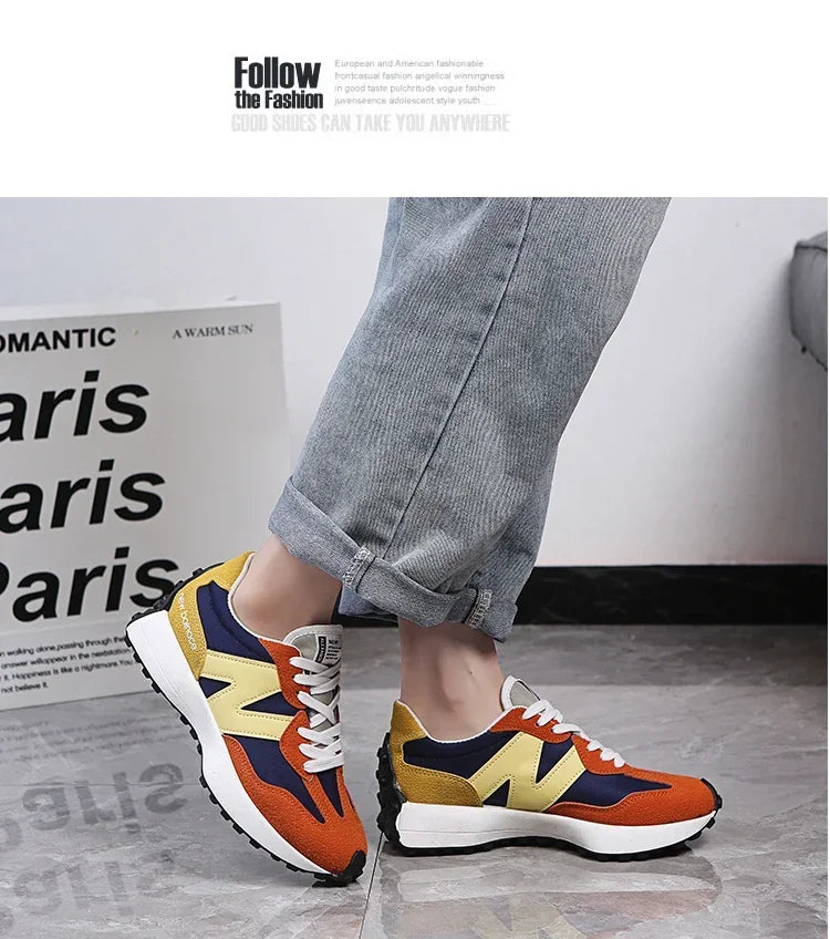 Novo estilo zugu sapatos femininosinspopular pai de sola grossa tênis2025 verão respirável temporada confortável tênis