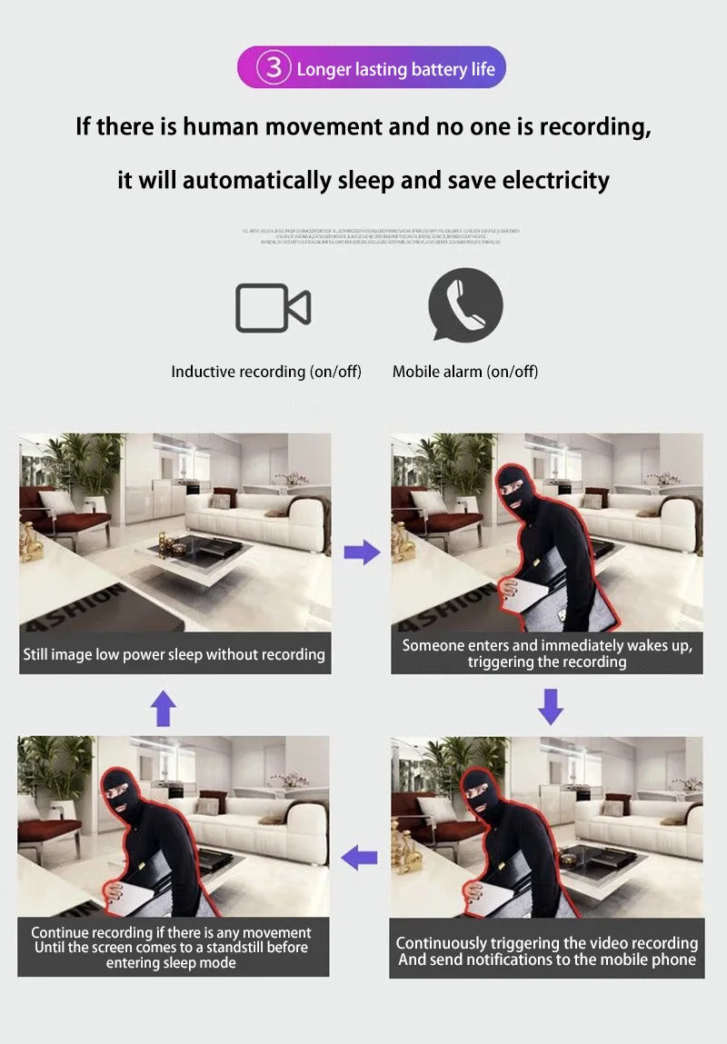 Nova x5 4k hd wifi câmera de segurança sem fio ao ar livre indoor visão noturna sem necessidade energia cartão sd detecção movimento armazenamento nuvem gratuito