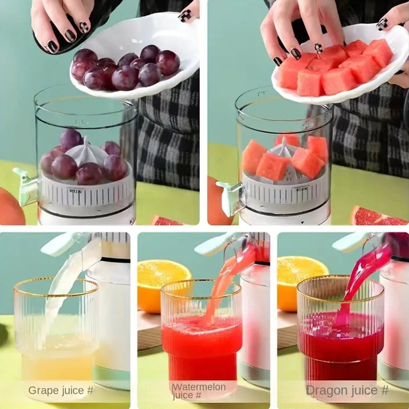 1pc espremedor elétrico suco de laranja usb recarregável cítrico limão espremedor sem fio liquidificador frutas automático espremedor fresco