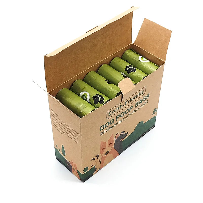 Saco de cocô de cachorro biodegradável saco de lixo para animais de estimação sacos de cocô de cachorro dispensador de saco de cocô de cachorro suprimentos de limpeza de cães produtos para cães presente