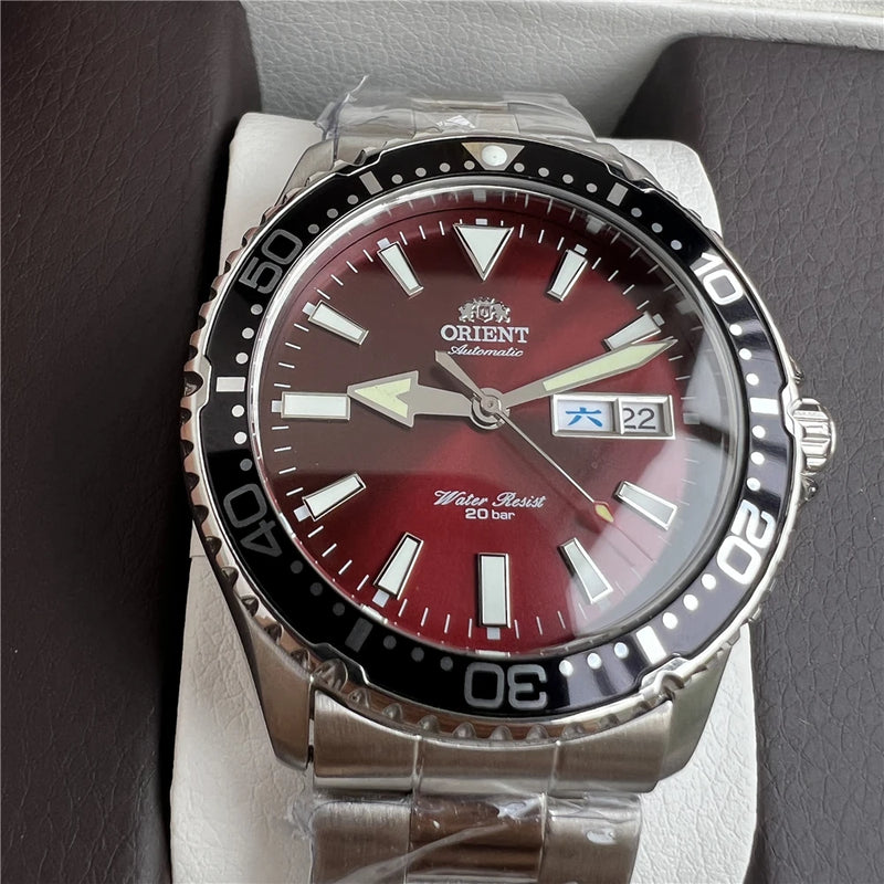 Orient relógio homem remodelar japonês relógios mecânicos automáticos à prova dwaterproof água luminosa esporte relógio de aço inoxidável masculino 1:1