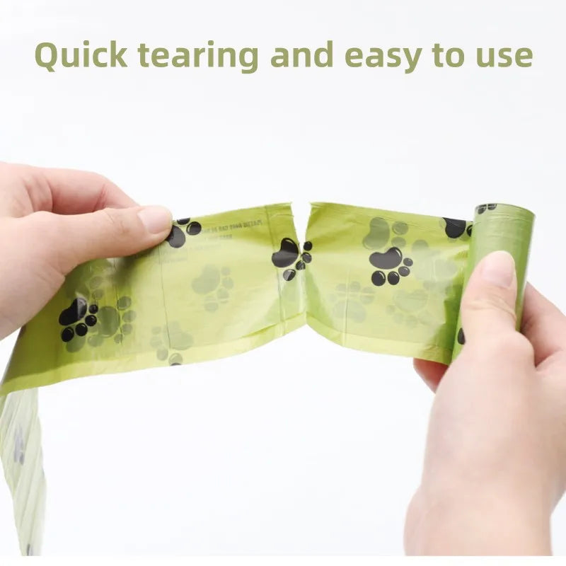 Saco de cocô de cachorro biodegradável saco de lixo para animais de estimação sacos de cocô de cachorro dispensador de saco de cocô de cachorro suprimentos de limpeza de cães produtos para cães presente