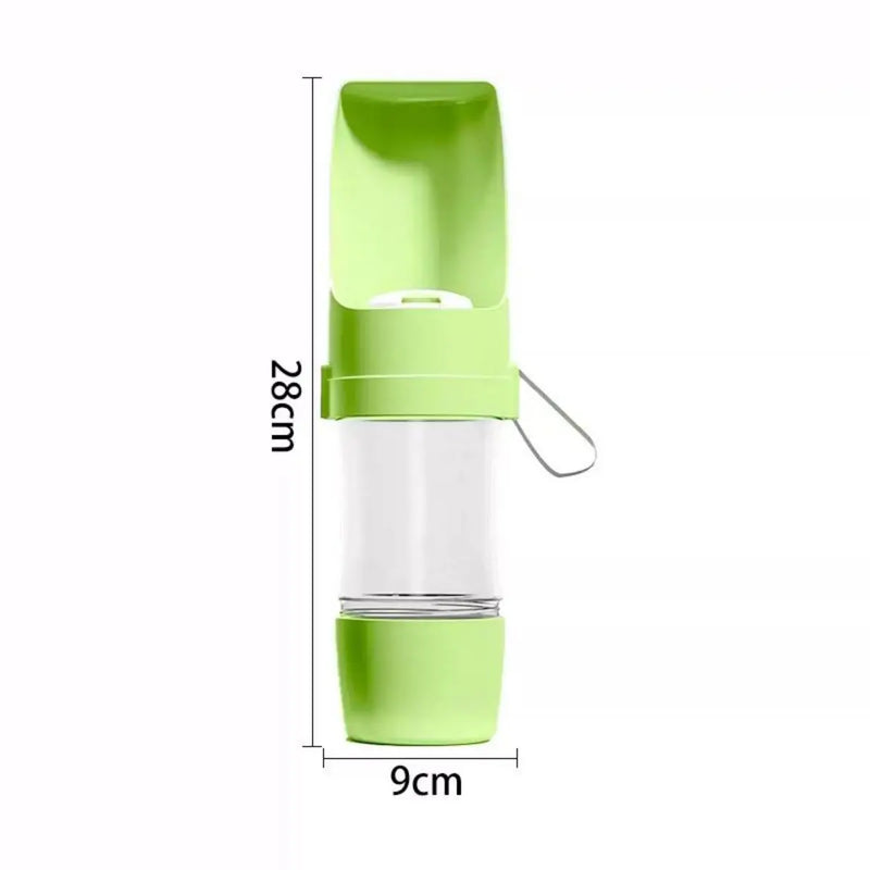 Garrafa de água portátil para cães e gatos, com armazenamento de alimentos e recipiente de água para filhotes, animais de estimação, tigela alimentadora para viagem ao ar livre, suprimentos para animais de estimação