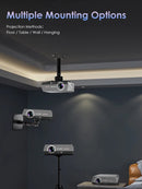 2025 Novo projetor 4k 1800ANSI Projetor Android com foco automático WiFi 6 Bluetooth Beamer para filmes, ideal para casa e teatro ao ar livre