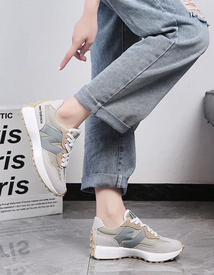 Novo estilo zugu sapatos femininosinspopular pai de sola grossa tênis2025 verão respirável temporada confortável tênis