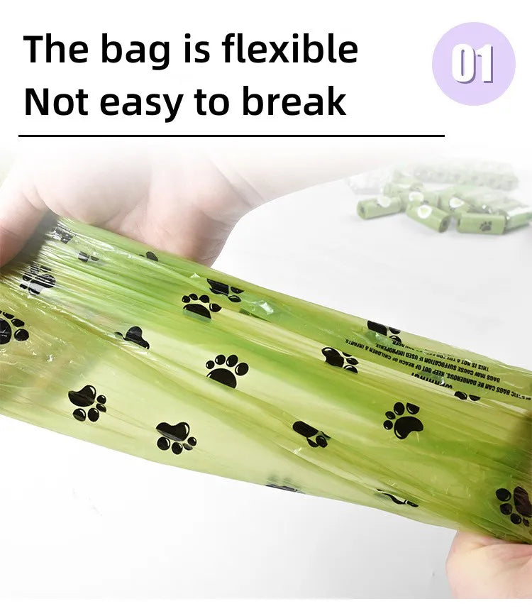 Saco de cocô de cachorro biodegradável saco de lixo para animais de estimação sacos de cocô de cachorro dispensador de saco de cocô de cachorro suprimentos de limpeza de cães produtos para cães presente
