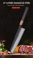 8.2 "japonês kiritsuke chef faca de aço damasco corte afiado carne vegetal cutelo vg10 mão forjada facas cozinha profissionais
