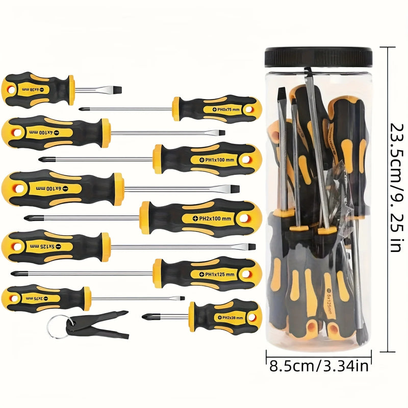 Conjunto de chave de fenda profissional atualizado com suporte de broca magnética, inclui ferramentas de fenda, Phillips, hexagonal, Torx e precisão
