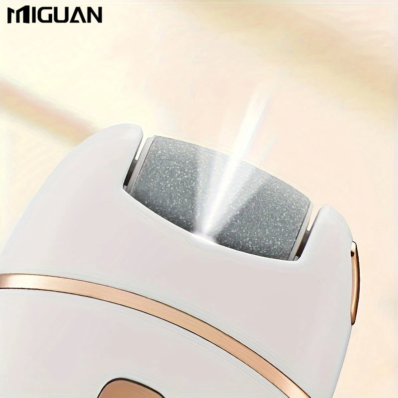 1pc moedor de pé elétrico, moedor de pé de polimento de couro grosso recarregável, moedor de pé