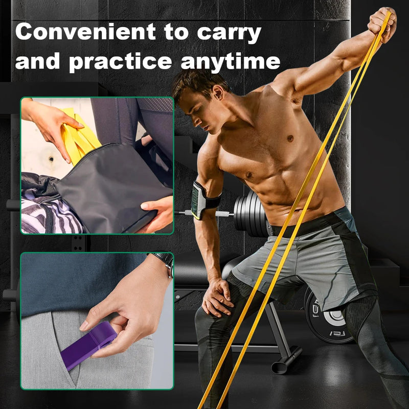 Faixa de resistência fitness, 5 ~ 120lbs, boxe, treinamento de agilidade, equipamento de ginástica, yoga, pilates, acessórios, faixa de borracha, academia em casa