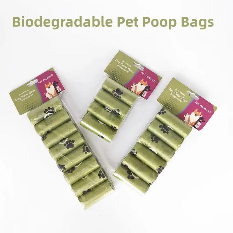 Saco de cocô de cachorro biodegradável saco de lixo para animais de estimação sacos de cocô de cachorro dispensador de saco de cocô de cachorro suprimentos de limpeza de cães produtos para cães presente