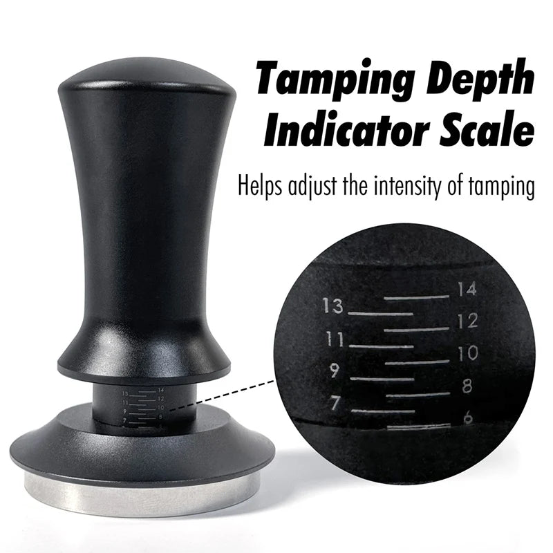 Tamper de café primavera espresso calcadeira 51mm 53mm 58mm calcadores de café e agitador de café calcadores de aço inoxidável acessórios de café