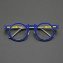 Óculos redondos de titânio ultraleve, armação de personalidade para homens e mulheres, óculos ópticos de miopia, marca de luxo, óculos de prescrição