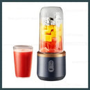 Liquidificador portátil de 6 lâminas, 2 copos para viagem, espremedor elétrico portátil, carga usb, suco de frutas frescas, liquidificador pessoal, smoothie