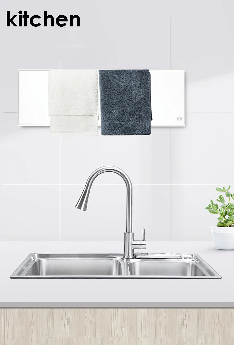 Aquecedor elétrico de toalhas 220V, roupas brancas, secador de toalhas, toalheiro, trilho de temperatura constante