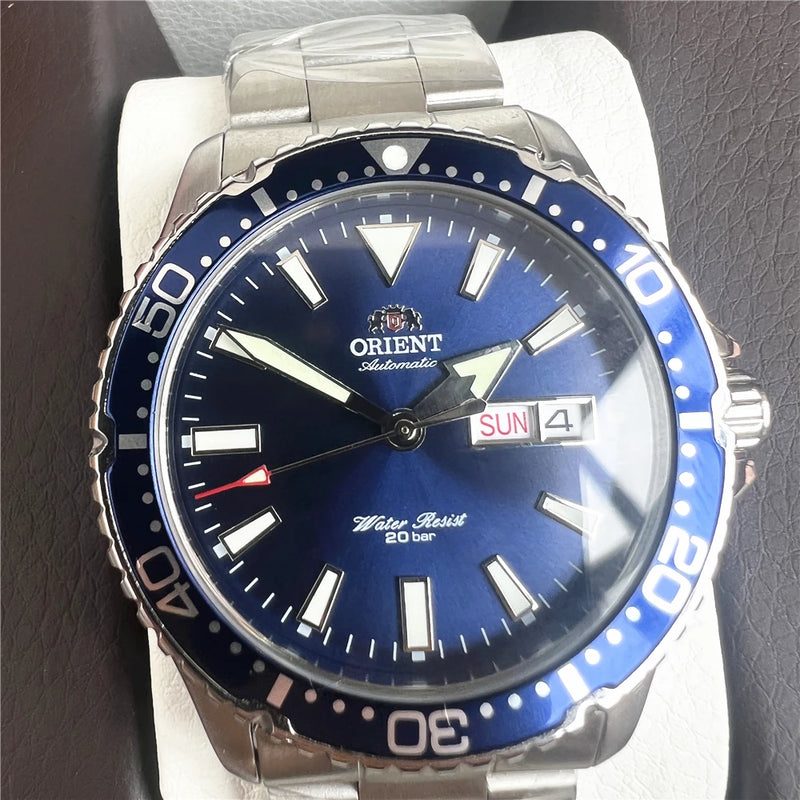 Orient relógio homem remodelar japonês relógios mecânicos automáticos à prova dwaterproof água luminosa esporte relógio de aço inoxidável masculino 1:1