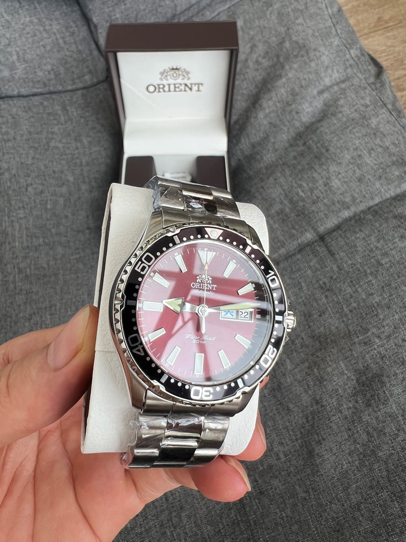 Orient relógio homem remodelar japonês relógios mecânicos automáticos à prova dwaterproof água luminosa esporte relógio de aço inoxidável masculino 1:1