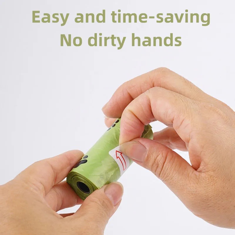 Saco de cocô de cachorro biodegradável saco de lixo para animais de estimação sacos de cocô de cachorro dispensador de saco de cocô de cachorro suprimentos de limpeza de cães produtos para cães presente