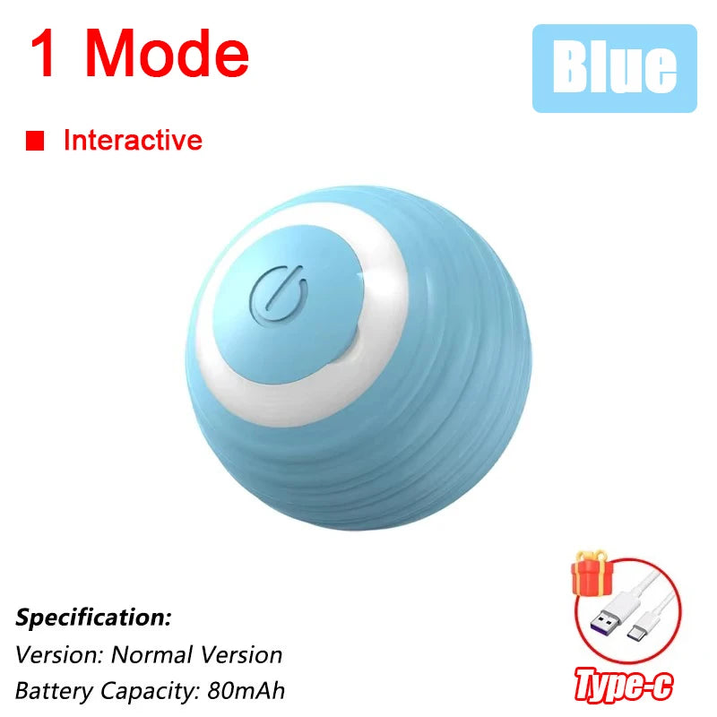 Novo gato bola interativa brinquedo bola de rolamento automático falso cauda recarregável inteligente animal de estimação brinquedo elétrico cão gato treinamento imitar mouse