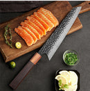 8 "japonês kiritsuke chef faca de aço damasco corte afiado carne vegetal slicer cutelo artesanal facas cozinha profissional