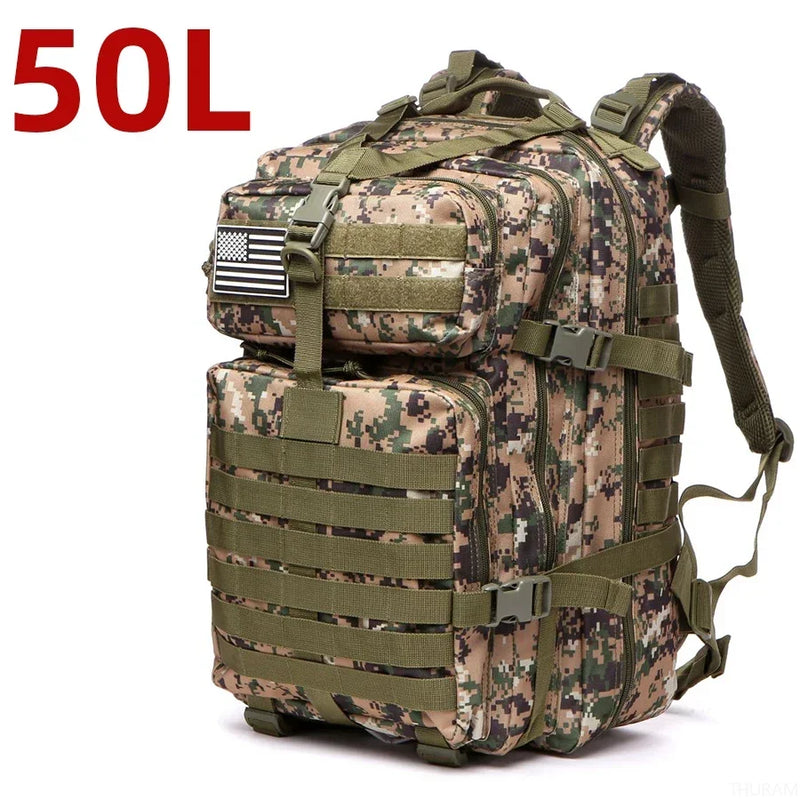 1000d náilon à prova dwaterproof água ao ar livre mochilas tático esportes acampamento caminhadas trekking pesca caça saco mochila 25l/50l
