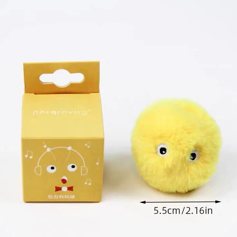 Bola interativa inteligente gato brinquedos de pelúcia elétrica catnip treinamento brinquedo gatinho toque soando produto para animais de estimação rangido brinquedo bola
