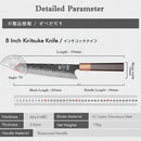 8 "japonês kiritsuke chef faca de aço damasco corte afiado carne vegetal slicer cutelo artesanal facas cozinha profissional