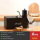 Conjunto De Café Acessórios De Café Moinho De Moinho De Moinho De Vidro Com Gotejador De Filtro Gooseneck Chaleira Especializada BaristaSet