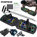 Conjunto de placa push-up portátil multifuncional barra push-up dobrável equipamentos de fitness para peito abdômen braços/treinamento traseiro