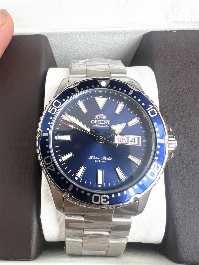 Orient relógio homem remodelar japonês relógios mecânicos automáticos à prova dwaterproof água luminosa esporte relógio de aço inoxidável masculino 1:1