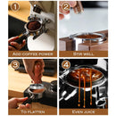 Tamper de café primavera espresso calcadeira 51mm 53mm 58mm calcadores de café e agitador de café calcadores de aço inoxidável acessórios de café