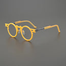 Óculos redondos de titânio ultraleve, armação de personalidade para homens e mulheres, óculos ópticos de miopia, marca de luxo, óculos de prescrição