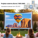 2025 Novo projetor 4k 1800ANSI Projetor Android com foco automático WiFi 6 Bluetooth Beamer para filmes, ideal para casa e teatro ao ar livre