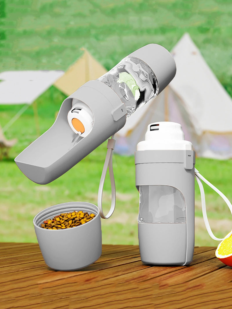 Garrafa de água portátil para cães e gatos, com armazenamento de alimentos e recipiente de água para filhotes, animais de estimação, tigela alimentadora para viagem ao ar livre, suprimentos para animais de estimação